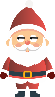 Sevimli Noel Baba çizgi filmi, mutlu Noeller.