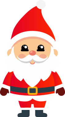 Sevimli Noel Baba çizgi filmi, mutlu Noeller.