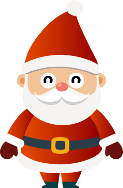 Sevimli Noel Baba çizgi filmi, mutlu Noeller.