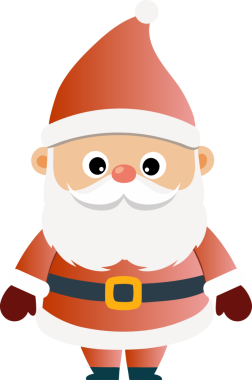 Sevimli Noel Baba çizgi filmi, mutlu Noeller.