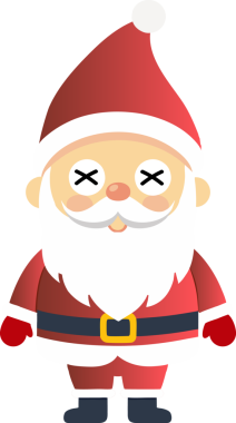 Sevimli Noel Baba çizgi filmi, mutlu Noeller.