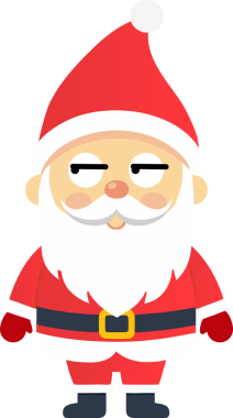 Sevimli Noel Baba çizgi filmi, mutlu Noeller.