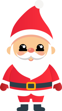 Sevimli Noel Baba çizgi filmi, mutlu Noeller.