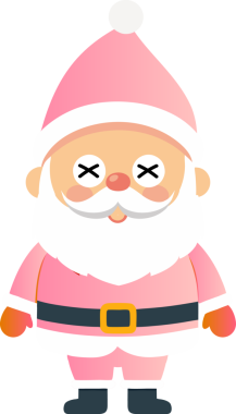 Sevimli Noel Baba çizgi filmi, mutlu Noeller.