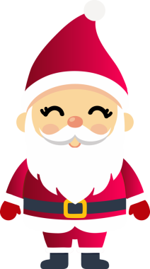 Sevimli Noel Baba çizgi filmi, mutlu Noeller.