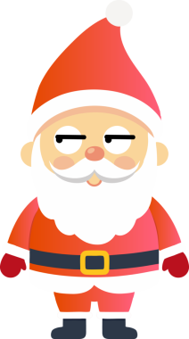 Sevimli Noel Baba çizgi filmi, mutlu Noeller.