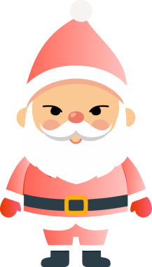 Sevimli Noel Baba çizgi filmi, mutlu Noeller.