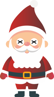 Sevimli Noel Baba çizgi filmi, mutlu Noeller.