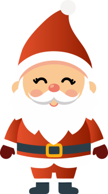 Şirin Noel Baba çizgi film vektör illüstrasyon grafik tasarımı