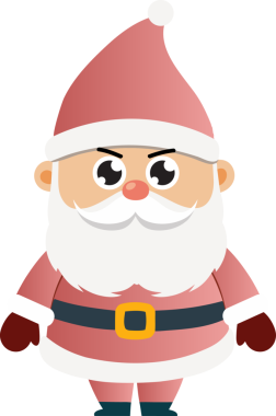 Sevimli Noel Baba çizgi filmi, mutlu Noeller.