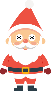 Sevimli Noel Baba çizgi filmi, mutlu Noeller.