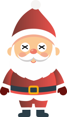 Sevimli Noel Baba çizgi filmi, mutlu Noeller.