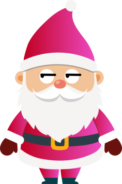 Sevimli Noel Baba çizgi filmi, mutlu Noeller.