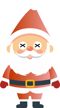 Sevimli Noel Baba çizgi filmi, mutlu Noeller.