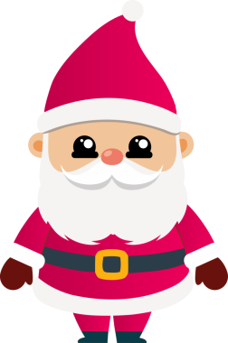 Sevimli Noel Baba çizgi filmi, mutlu Noeller.