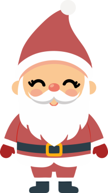 Sevimli Noel Baba çizgi filmi, mutlu Noeller.