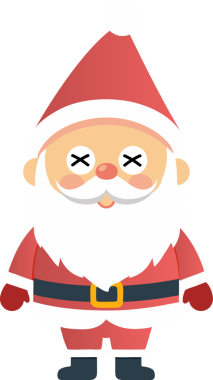 Sevimli Noel Baba çizgi filmi, mutlu Noeller.