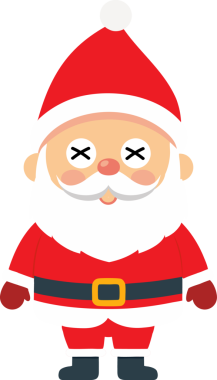 Sevimli Noel Baba çizgi filmi, mutlu Noeller.