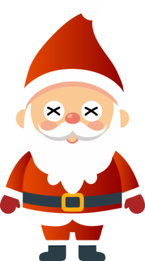 Sevimli Noel Baba çizgi filmi, mutlu Noeller.