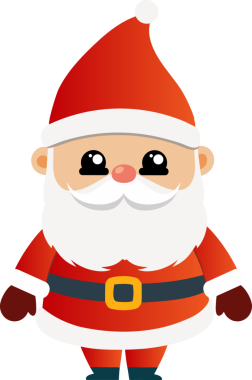 Sevimli Noel Baba çizgi filmi, mutlu Noeller.