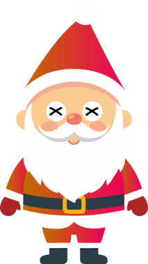 Sevimli Noel Baba çizgi filmi, mutlu Noeller.