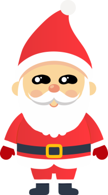 Sevimli Noel Baba çizgi filmi, mutlu Noeller.