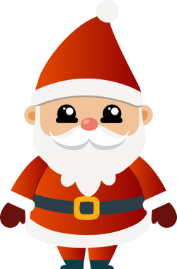 Sevimli Noel Baba çizgi filmi, mutlu Noeller.