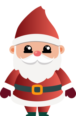 Sevimli Noel Baba çizgi filmi, mutlu Noeller.