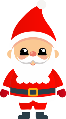 Sevimli Noel Baba çizgi filmi, mutlu Noeller.