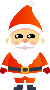 Sevimli Noel Baba çizgi filmi, mutlu Noeller.