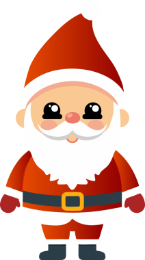 Sevimli Noel Baba çizgi filmi, mutlu Noeller.