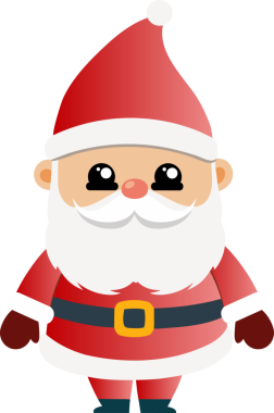 Sevimli Noel Baba çizgi filmi, mutlu Noeller.