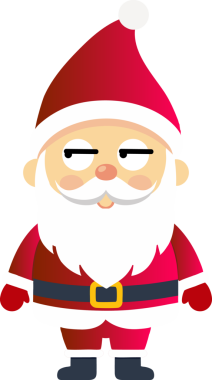 Sevimli Noel Baba çizgi filmi, mutlu Noeller.