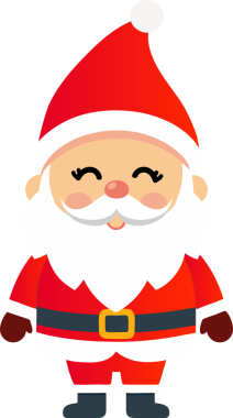 Sevimli Noel Baba çizgi filmi, mutlu Noeller.