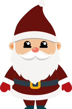 Sevimli Noel Baba çizgi filmi, mutlu Noeller.