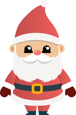 Sevimli Noel Baba çizgi filmi, mutlu Noeller.