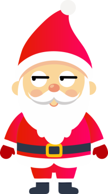 Sevimli Noel Baba çizgi filmi, mutlu Noeller.