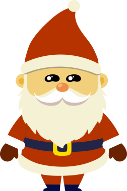 Sevimli Noel Baba çizgi filmi, mutlu Noeller.