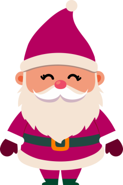 Sevimli Noel Baba çizgi filmi, mutlu Noeller.