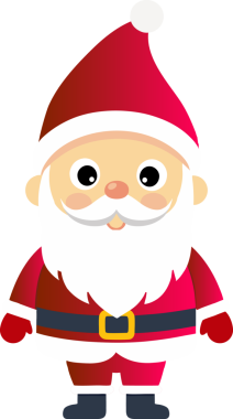 Sevimli Noel Baba çizgi filmi, mutlu Noeller.