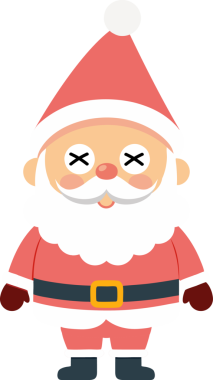 Sevimli Noel Baba çizgi filmi, mutlu Noeller.