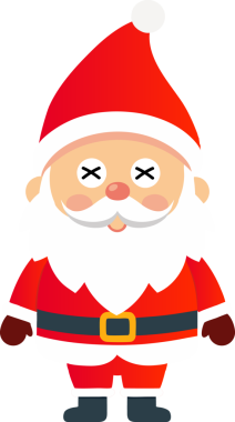 Sevimli Noel Baba çizgi filmi, mutlu Noeller.