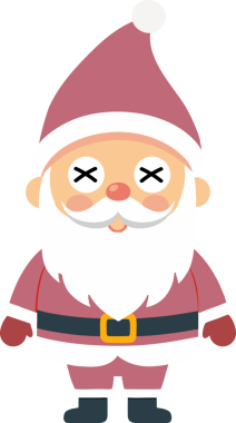 Sevimli Noel Baba çizgi filmi, mutlu Noeller.