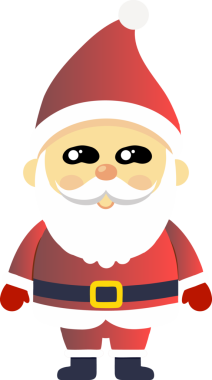 Sevimli Noel Baba çizgi filmi, mutlu Noeller.