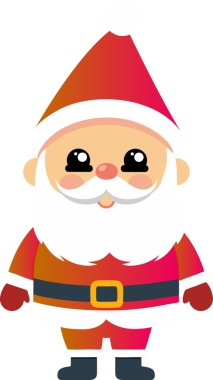 Sevimli Noel Baba çizgi filmi, mutlu Noeller.