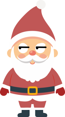 Sevimli Noel Baba çizgi filmi, mutlu Noeller.