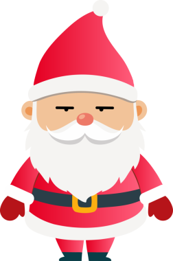 Sevimli Noel Baba çizgi filmi, mutlu Noeller.