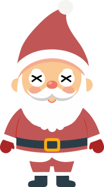 Sevimli Noel Baba çizgi filmi, mutlu Noeller.