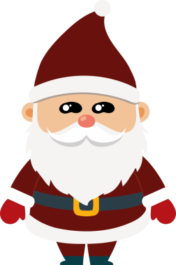 Sevimli Noel Baba çizgi filmi, mutlu Noeller.