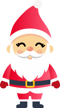 Sevimli Noel Baba çizgi filmi, mutlu Noeller.